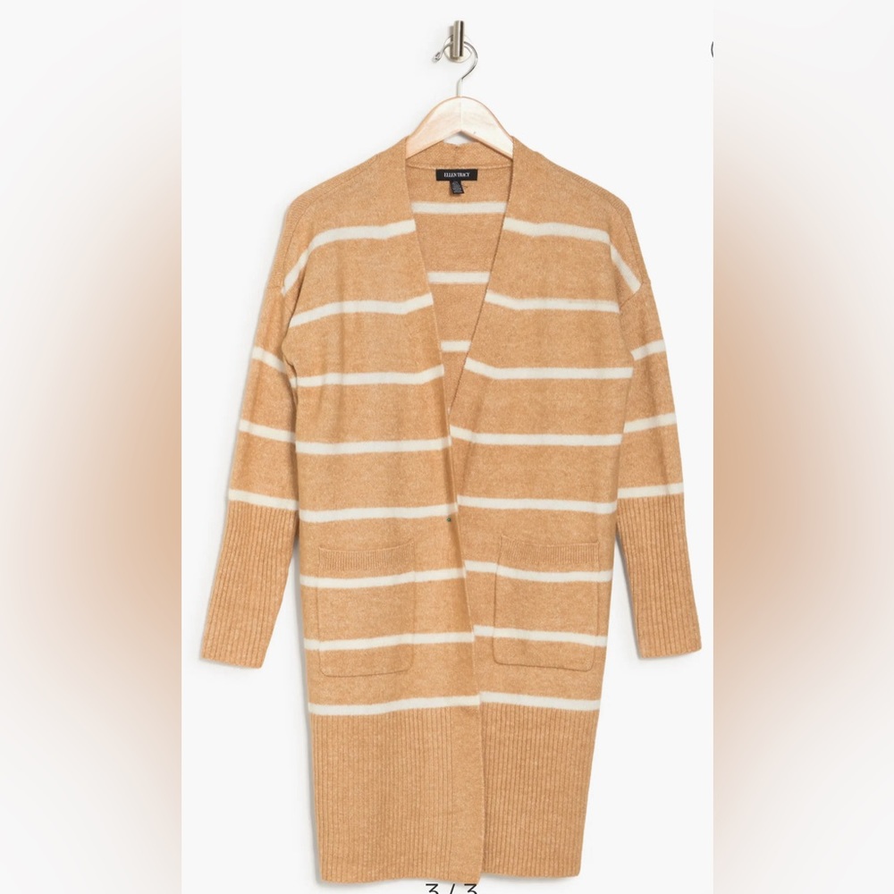 Ellen Tracy Patch Pocket Long Cardigan. Size Large - Picture 3 of 12